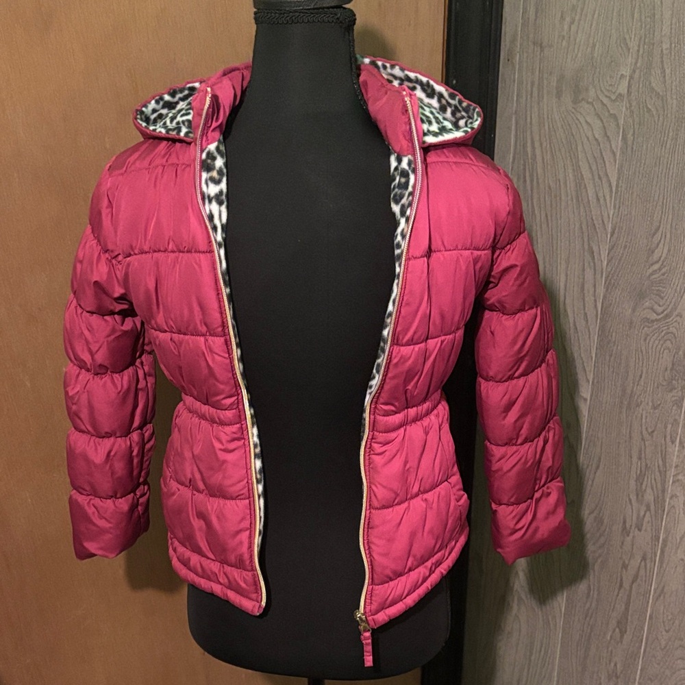 Pink Platinum Fuchsia Puffer Jacket for Kids